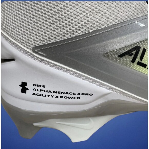 Nike Alpha Menace 4 Pro Men\'s 9 Football Cleats White Photon Dust FD7037-100 main image 10
